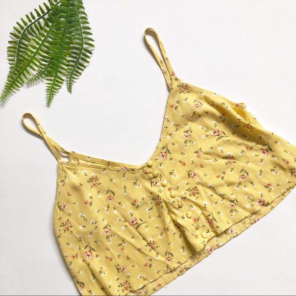 Urban Outfitters Tops - Urban Outfitters Yellow Floral Top